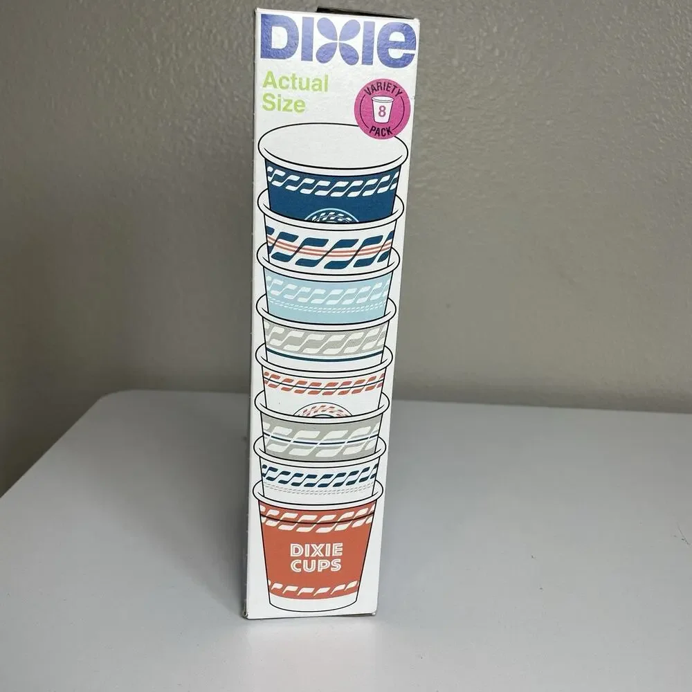 Dixie Multi Purpose Cups 3 oz Throwback Pack Vintage Designs 142 Count